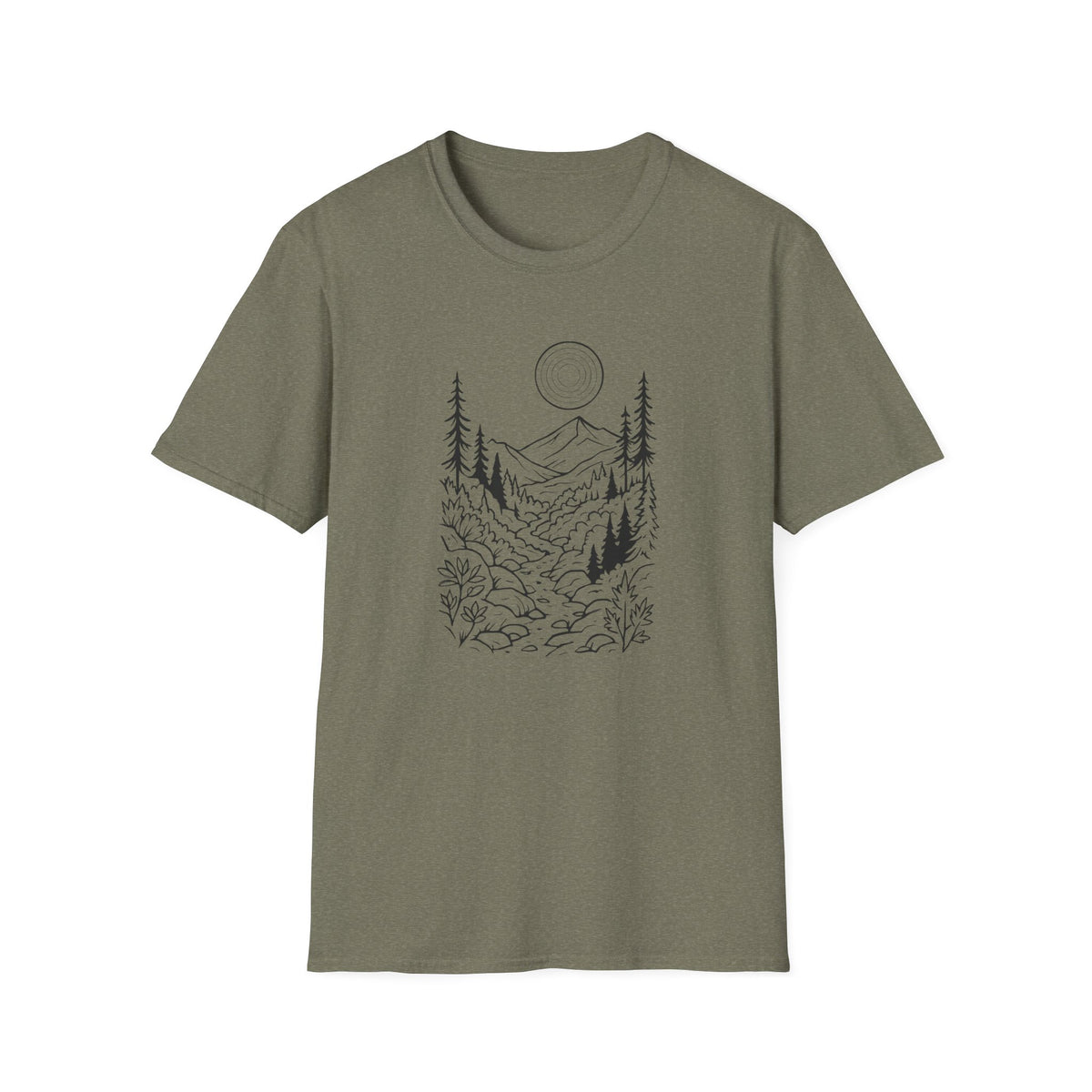 Moonlit Mountain Landscape T-Shirt