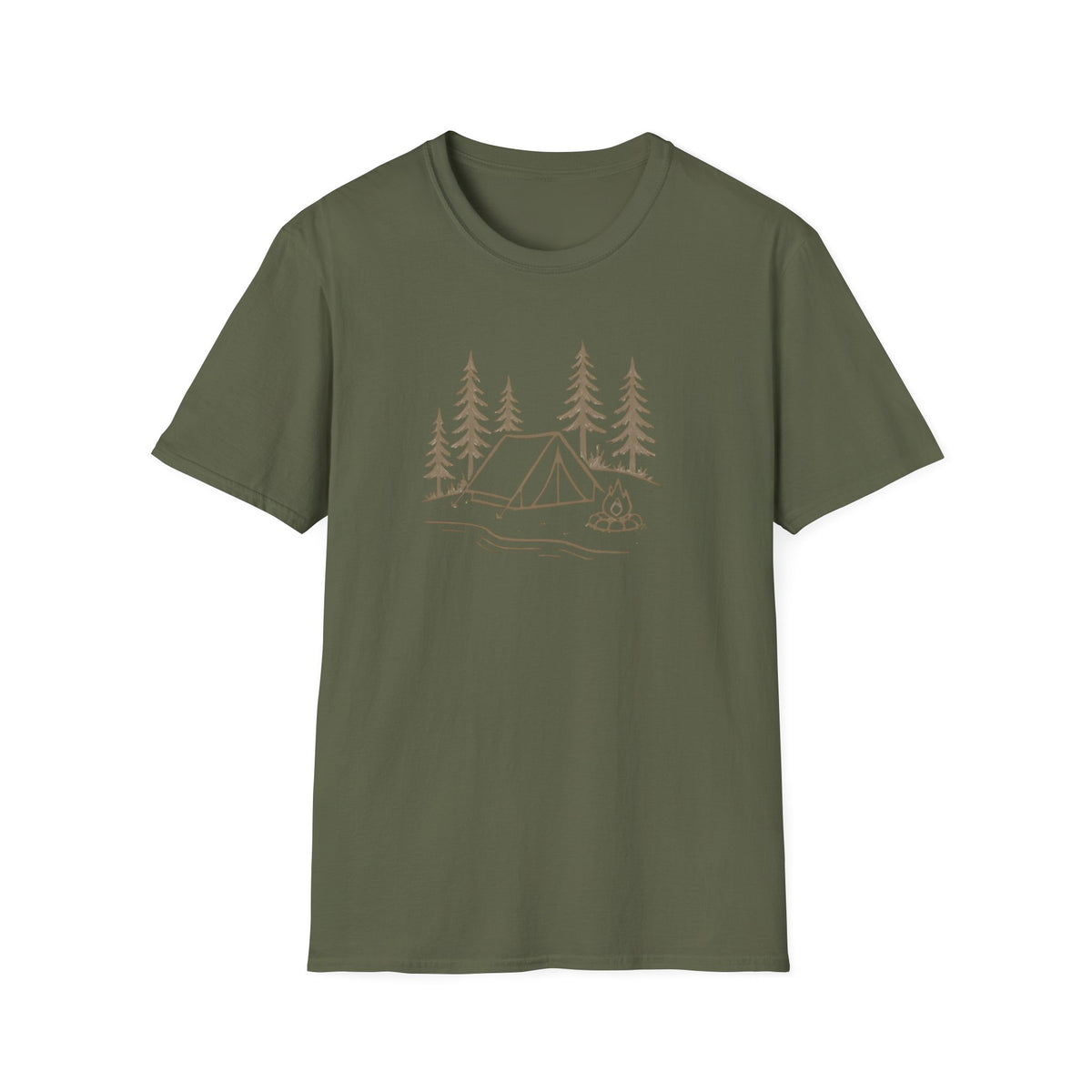 Camping Tent and Campfire T-Shirt